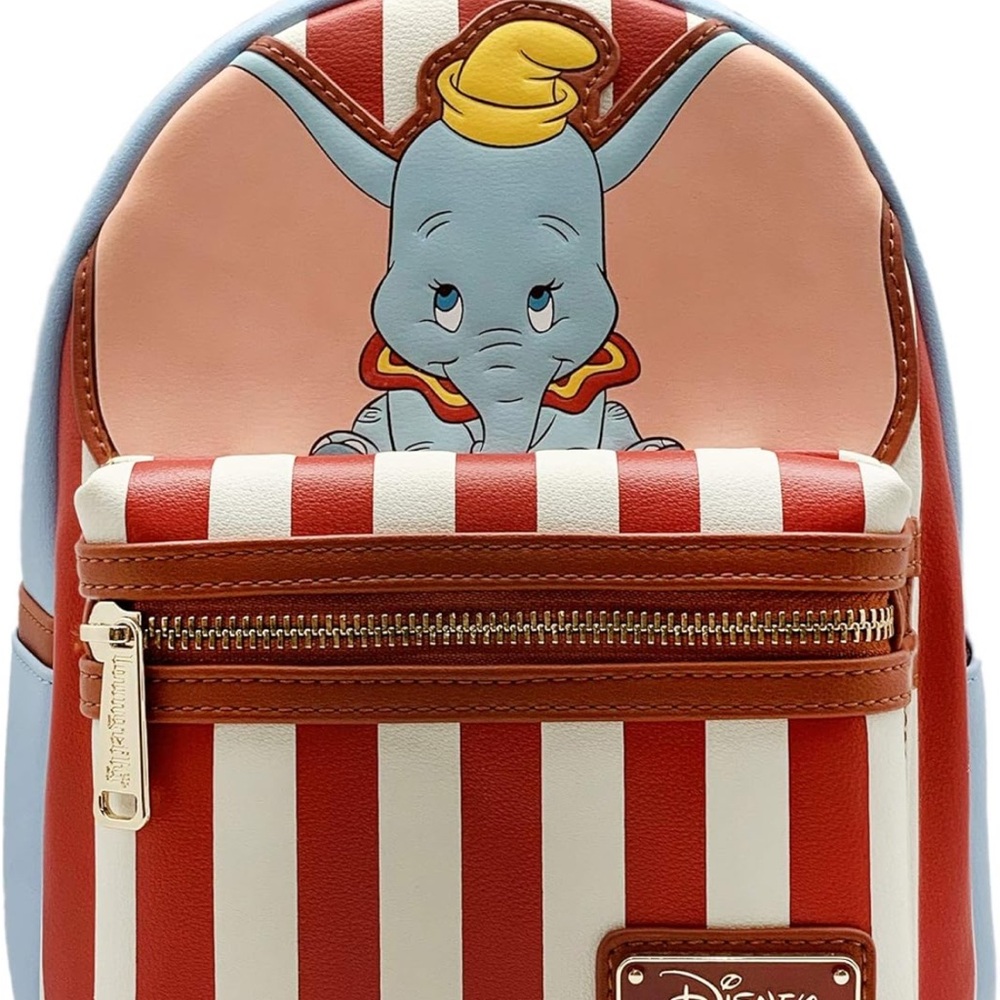 Disney Dumbo Flying Circus Loungefly Backpack - Red and Blue